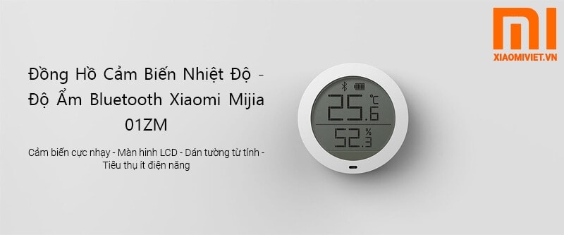  đồng hồ đo nhiệt độ độ ẩm Xiaomi Mijia Bluetooth 01ZM