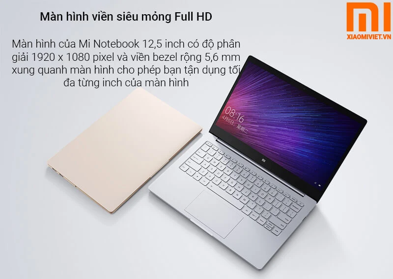 laptop xiaomi mi notebook với viền màn hình siêu mỏng full hd