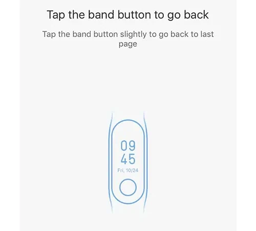 Nhấn vào nút Home Xiaomi Mi band 5 để quay lại