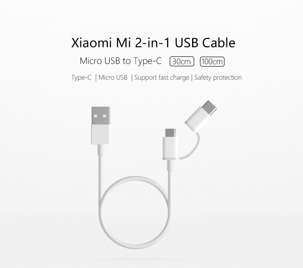 Cáp Xiaomi USB-Micro USB / Type-C 30 cm