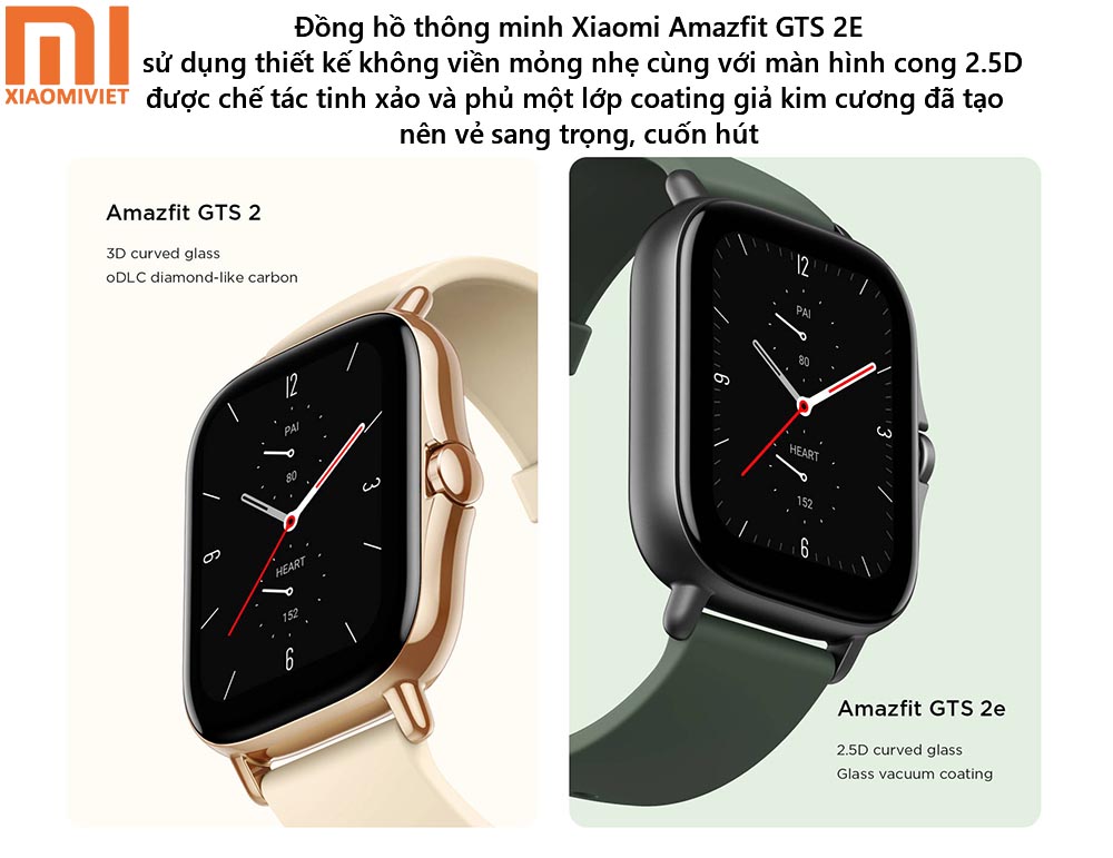Đồng hồ thông minh Xiaomi Amazfit GTS 2E với thiết kế bo cong 2.5D
