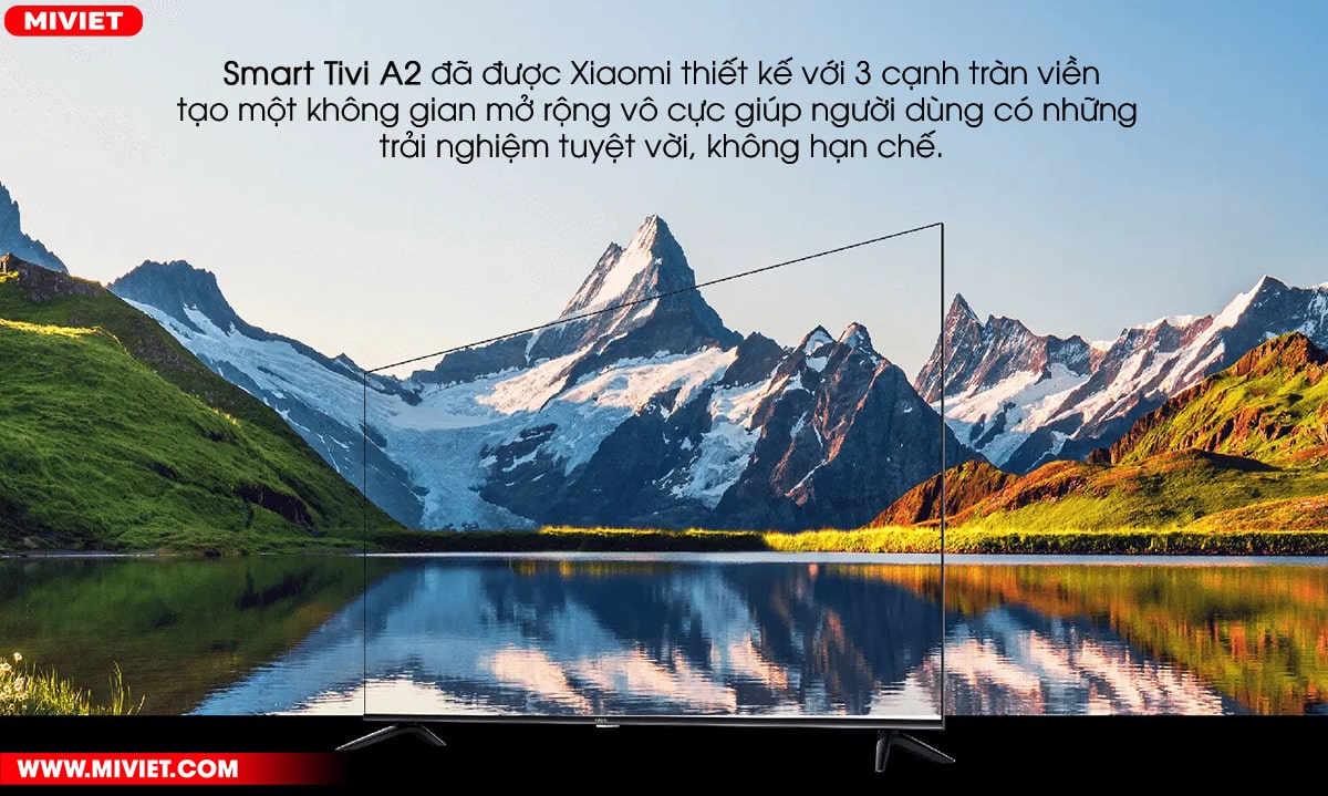 Smart Tivi A2 sở hữu màn hình tràn viền vô cực