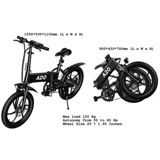 Xe đạp trợ lực điện ADO A20 - Quốc Tế