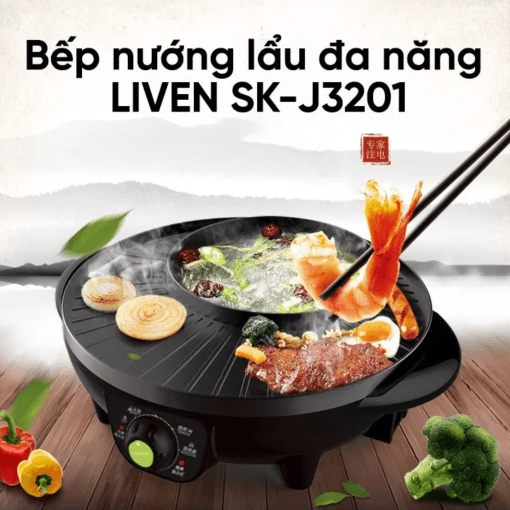 Bếp lẩu nướng đa năng LIVEN SK-J3201