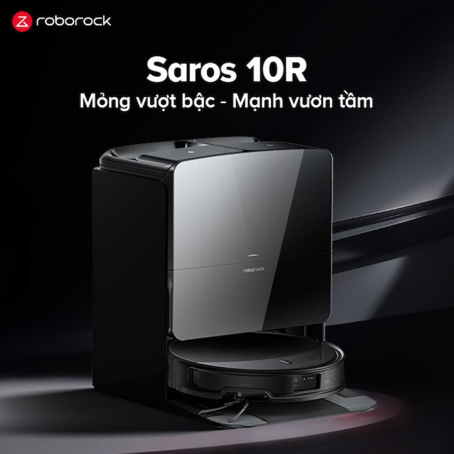 Robot hút bụi lau nhà Roborock Saros 10 R – Bản Quốc Tế