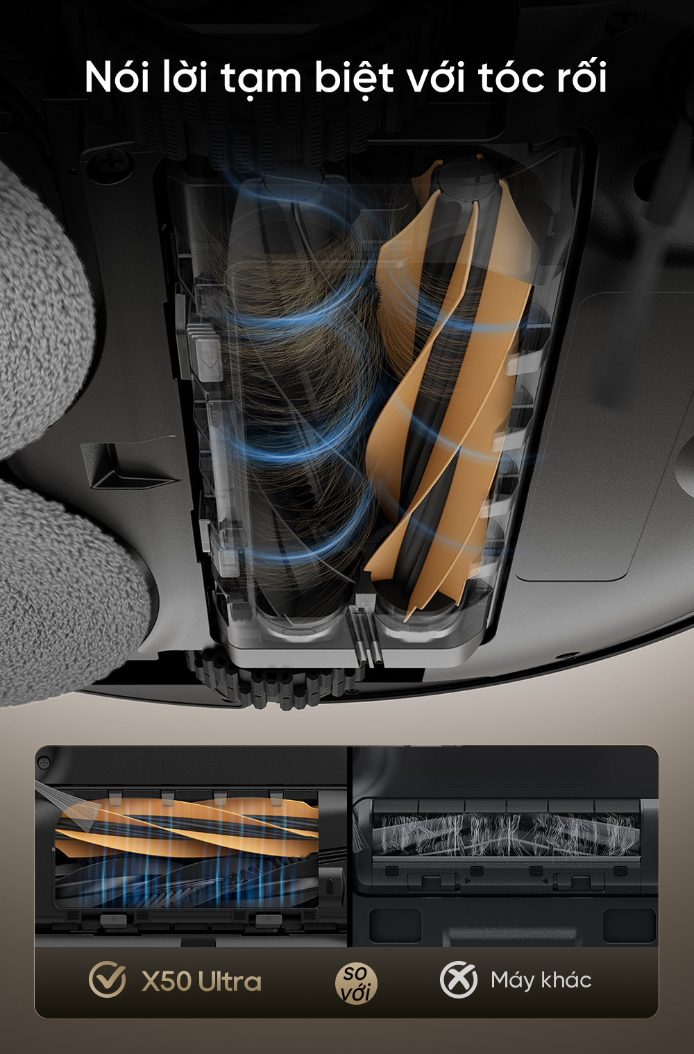 Robot hút bụi lau nhà thông minh chiến binh vượt địa hình Dreame X50 Ultra